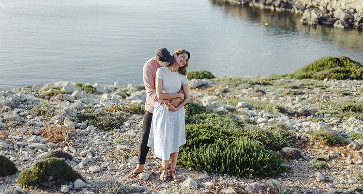 Fotoshooting war bei Sonnenuntergang auf Menorca