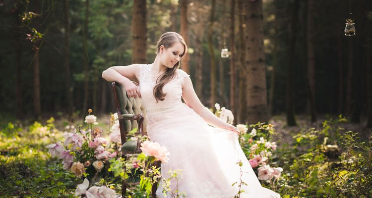 brautkleid rosa